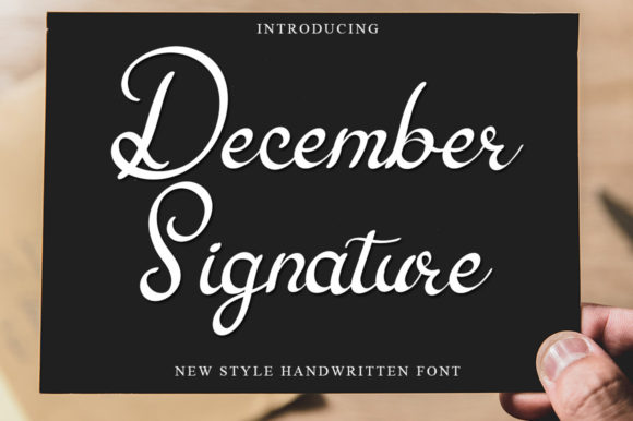 December Signature Font Poster 1