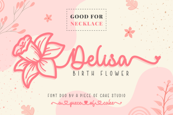 Delisa Birth Flower Duo Font Poster 1