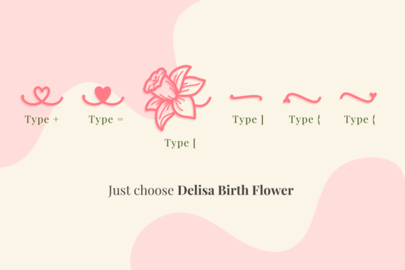 Delisa Birth Flower Duo Font Poster 5