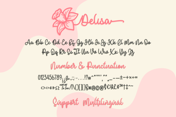 Delisa Birth Flower Duo Font Poster 6
