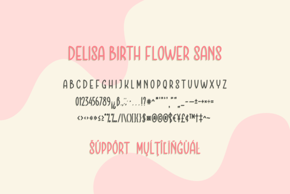 Delisa Birth Flower Duo Font Poster 7