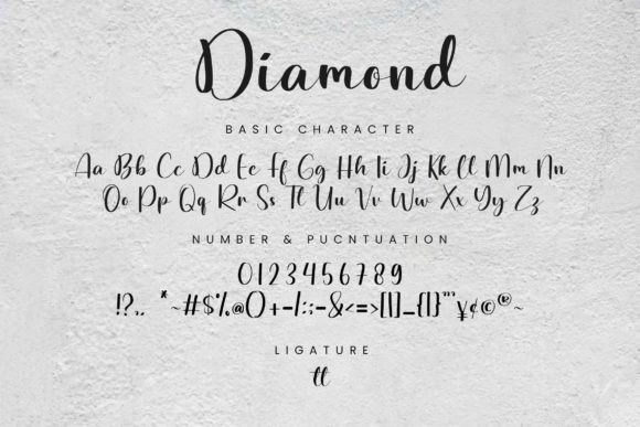 Diamond Font Poster 6