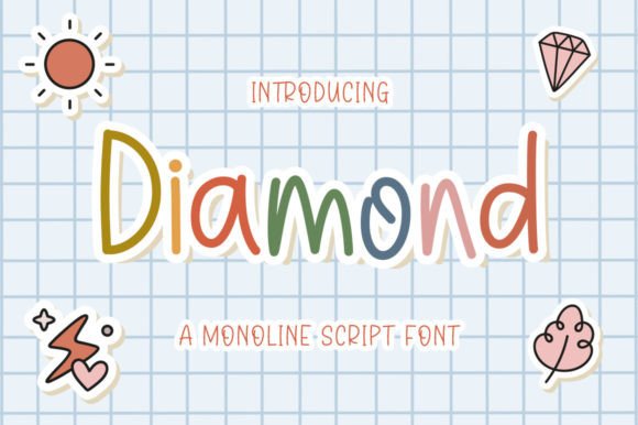 Diamond Font Poster 1