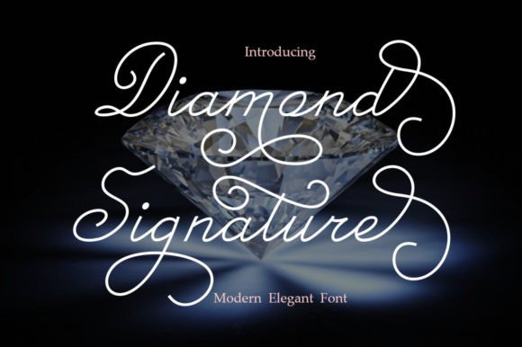 Diamond Font Poster 1