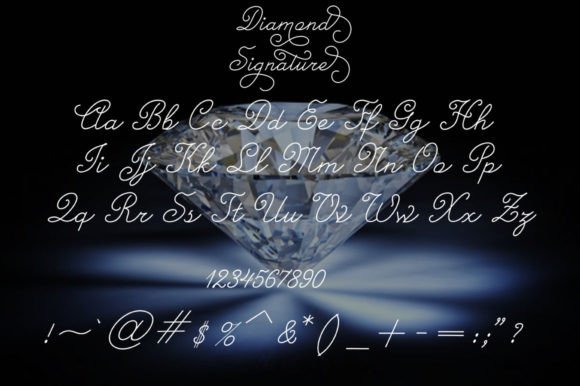 Diamond Font Poster 5