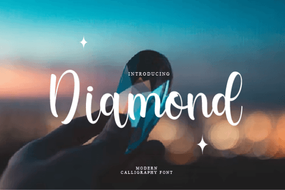 Diamond Font Poster 1