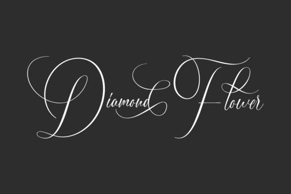 Diamond Flower Font Poster 1