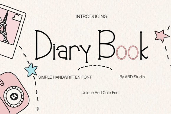 Diary Book Font Poster 1