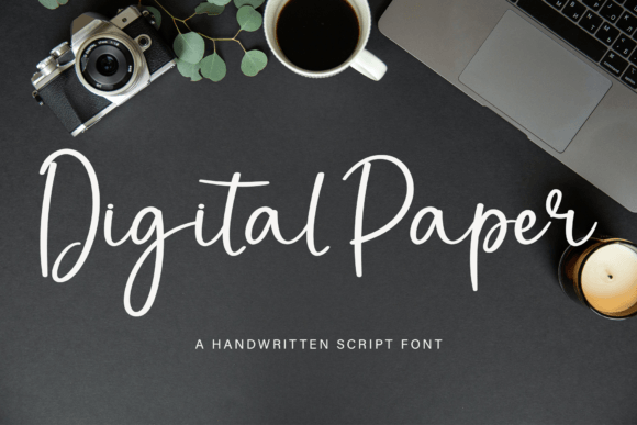 Digital Paper Font Poster 1