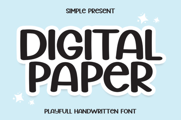 Digital Paper Font Poster 1
