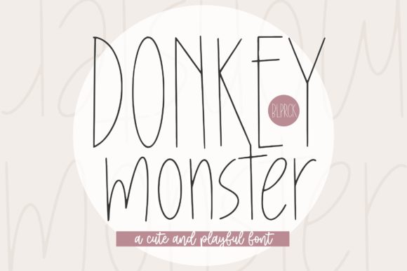 Donkey Monster Font Poster 1