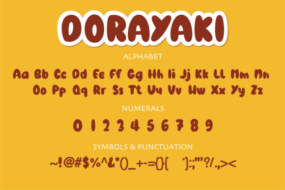 Dorayaki Font Poster 2
