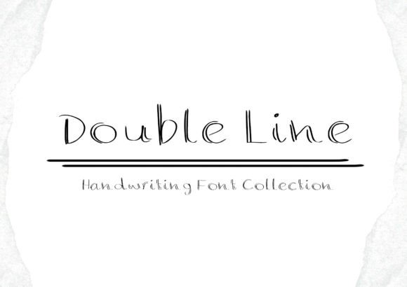Double Line Font Poster 1