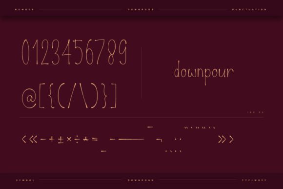 Downpour Font Poster 10