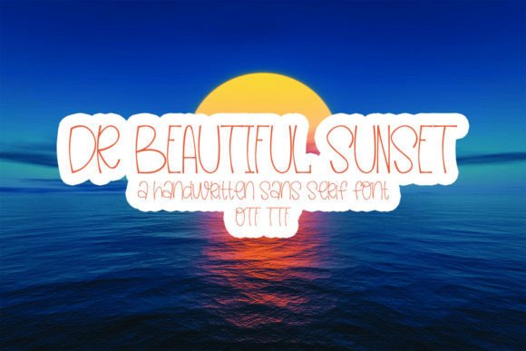 Dr Beautiful Sunset Font Poster 1