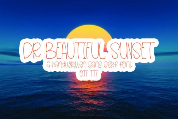 Dr Beautiful Sunset Font Poster 1