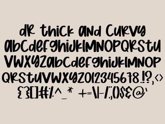 Dr Thick and Curvy Font Poster 2