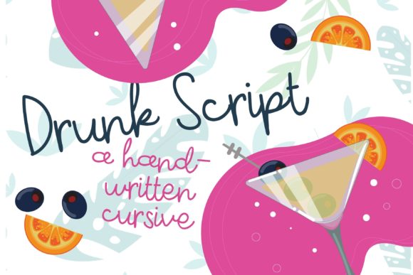Drunk Script Font Poster 1