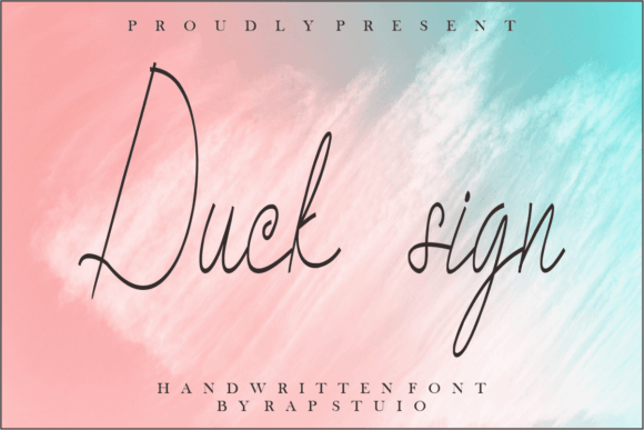 Duck Sign Font Poster 1