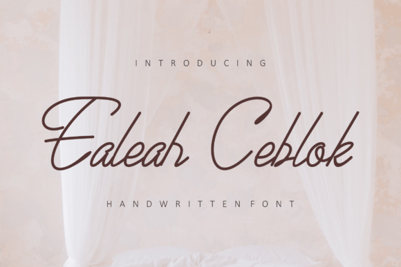 Ealeah Ceblok Font Ealeah Ceblok Font Poster 1