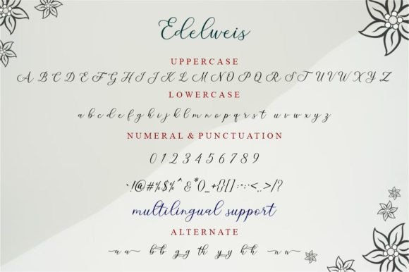 Edelweis Font Poster 9
