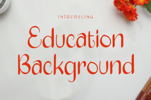 Education Background Font