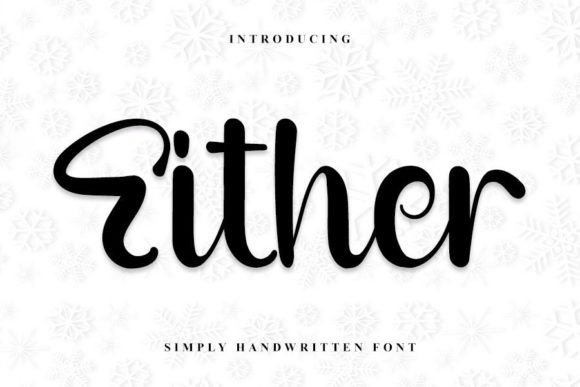 Either Font Poster 1