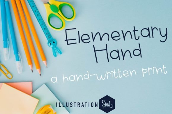 Elementary Hand Font Poster 1