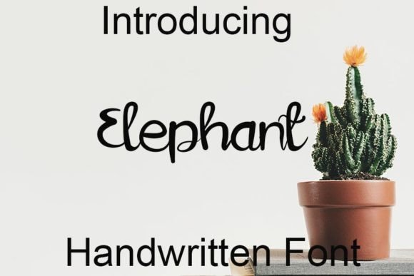 Elephant Font Poster 1