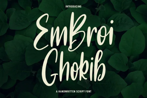 Embroi Ghokib Font Embroi Ghokib Font Poster 1