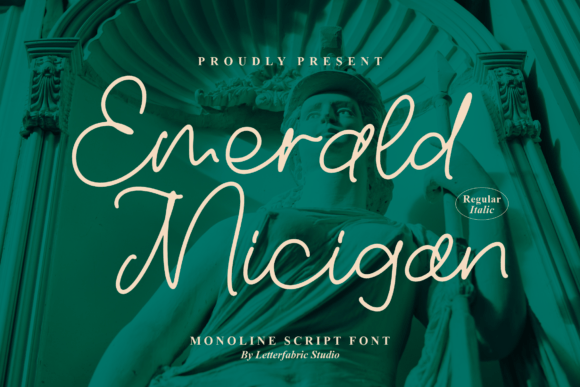 Emerald Micigan Font Poster 1