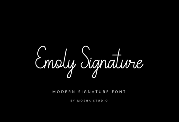 Emoly Signature Font Poster 1