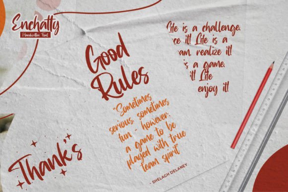 Enchatty Font Poster 8