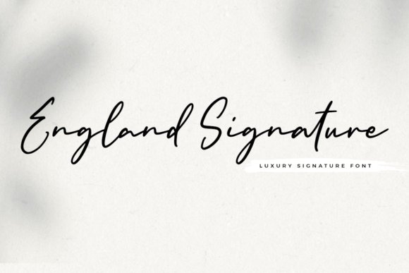 England Signature Font Poster 1