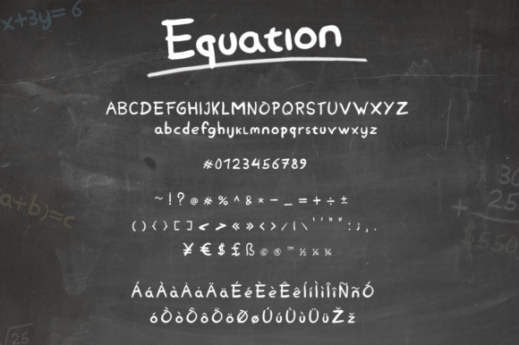 Equation Font Poster 1