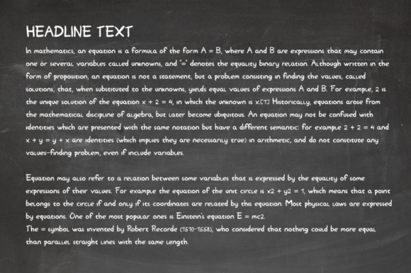 Equation Font Poster 2