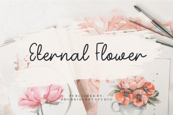 Eternal Flower Font Poster 1