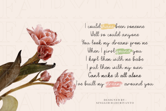 Eternal Flower Font Poster 3