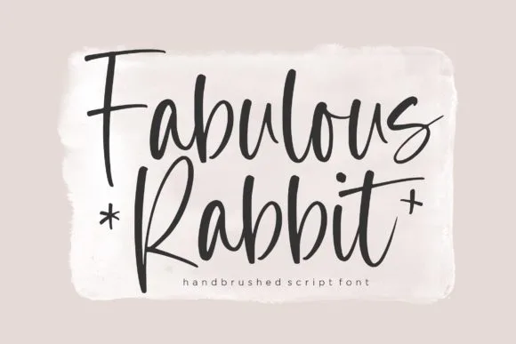 Fabulous Rabbit Handbrushed Script Font Fabulous Rabbit Handbrushed Script Font Poster 1