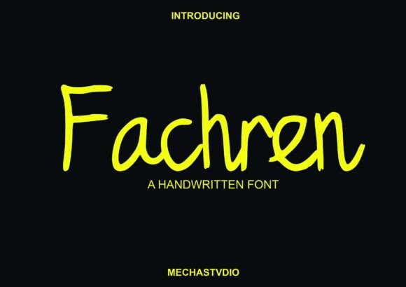 Fachren Font Poster 1