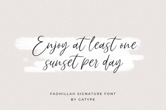 Fadhillah Signature Font Poster 2