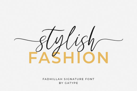 Fadhillah Signature Font Poster 5