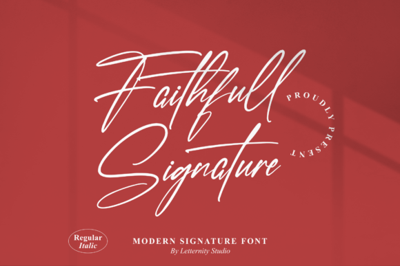 Faithfull Signature Font Poster 1