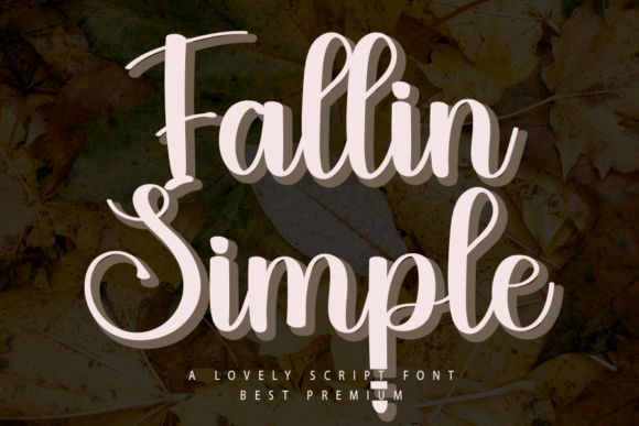 Fallin Simple Font Poster 1
