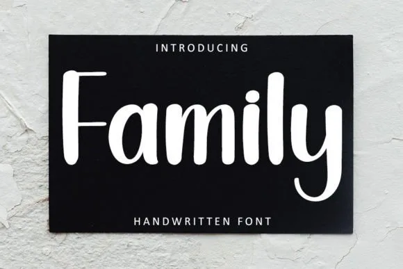 Family Font Family Font Poster 1