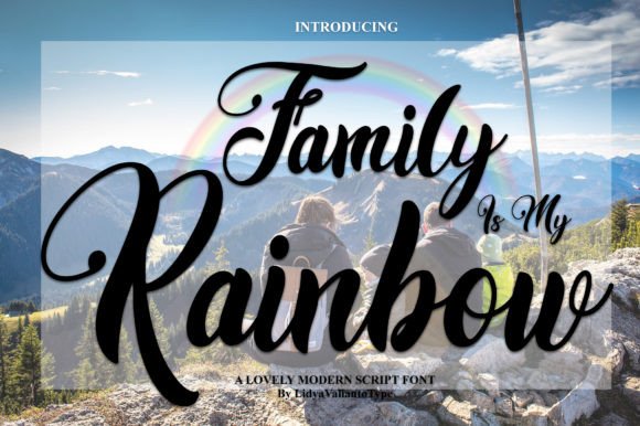 Family is My Rainbow Font Poster 1