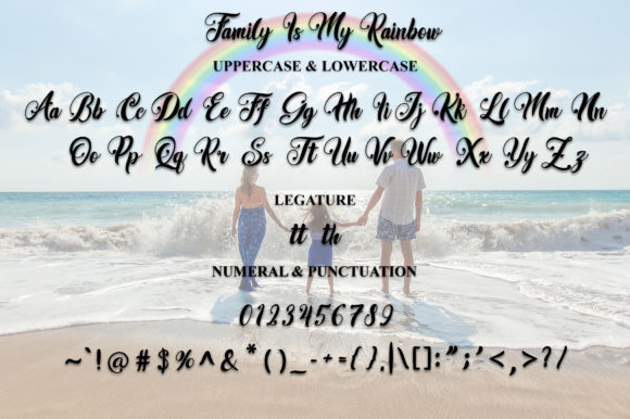 Family is My Rainbow Font Poster 8