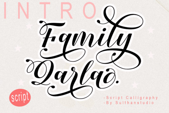 Family Qarla Script Font Poster 1