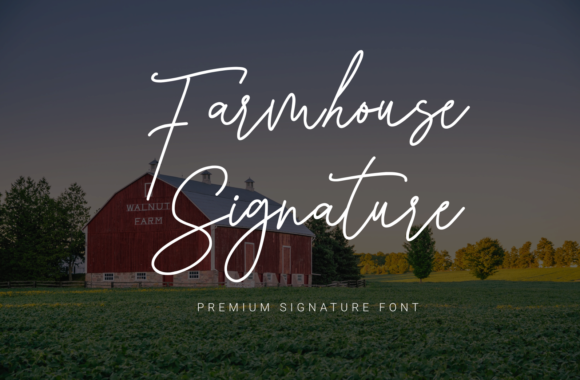 Farmhouse Signature Font Farmhouse Signature Font Poster 1