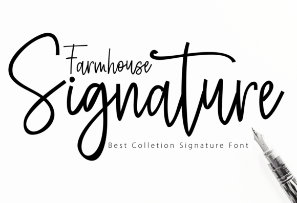 Farmhouse Signature Font Poster 1